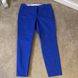 J. Crew Cobalt Blue Café Capri Pants